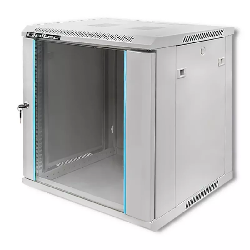 Rack skapis QOLTEC 19 collu 12U modelis 54485 — tīkla/serveru korpuss
