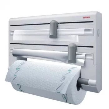 Leifheit 25703 papīra dvieļu turētājs, sienas stiprinājums, pelēks, balts
