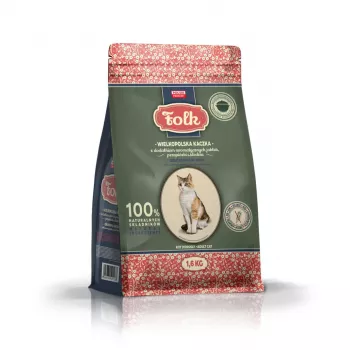 FOLK sausā barība kaķiem Lielpolijas pīle ar āboliem, paipalu un siļķi - 1,6 kg