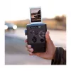 Momentānā drukas kamera Fujifilm Instax mini evo Cinema — 1/5 collu CMOS 2560×1920, attēls 62×46 mm, iebūvēta zibspuldze, melna