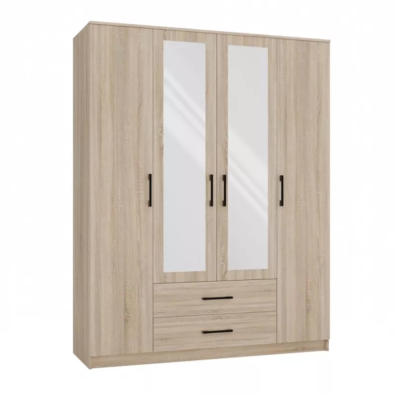 Skapis Topeshop ROMANA 160 SON 11 plaukti 4 durvis Ozols
