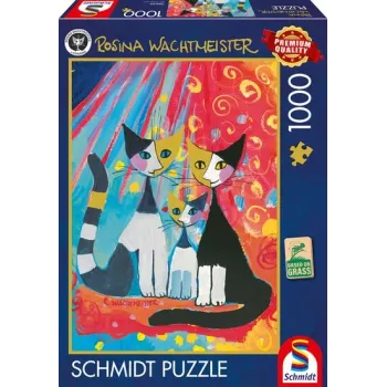Rosina Wachtmeister: Happy Cat Family, Puzle 1000 gabali