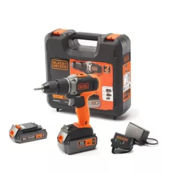 BLACK & DECKER Bezvadu Urbjmašīna/Skrūvgriezis ar 2.0 Ah/4.0 Ah Akumulatoru | BCD003MEM2K-QW | 18 V | 2.0/4.0 Ah | Litija