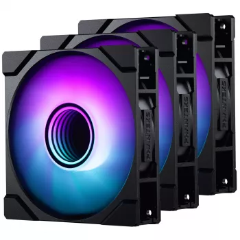 Phanteks M25 Gen2 120mm PWM D-RGB Ventilatoru Komplekts 3 gab. - Melns