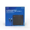 SAVIO AK-59 ārējais slinkais CD/DVD ierakstītājs R/RW - USB-C/USB-A, melns