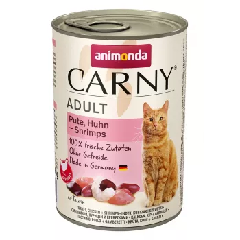 ANIMONDA Carny Adult Tītars, vista un garneles - slapjā barība kaķiem - 400g