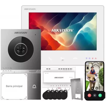 Video domofona komplekts Hikvision DS-KIS705EY ar 7 collu 2-vadu krāsu displeju