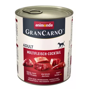 Slapjā suņu barība Animonda GranCarno Multi Meat Cocktail 800 g — liellopu, vistas, medījumu, sirds, tītara, pieaugušiem