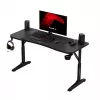 Gaminga galds huzaro Hero 3.6 — taisnstūra 1400×600 mm, augstuma regulējums 560–790 mm, melns, H-kājas, 15 mm virsma