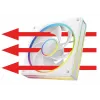 Datora korpusa ventilators MODECOM VOLCANO LOOP 120 ARGB Reverse Fan White 120 mm, PWM, 400–1400 RPM