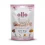 Suņu gardums OLLO Air-Dried Skin & Coat Lamb Strips 80 g — gaisā kaltētas jēra strēmeles hipoalerģisks našķis ādas un apmatojuma atbalstam