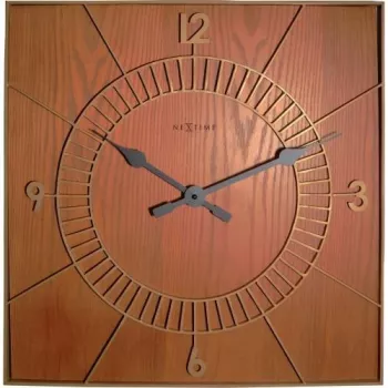 NeXtime klok 3112br Wood Square, 50x50 cm, sienas, brūna