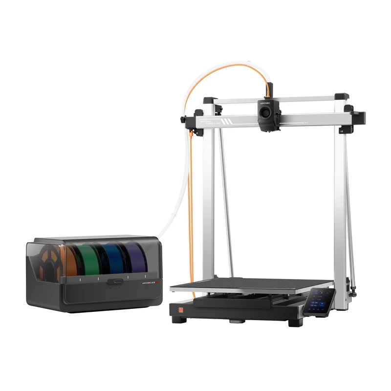 3D printeris AnyCubic Kobra 3 Max Combo — darba lauks 420×420×500 mm, PETG/PLA, maks. sprausla 300°C, pamatne 90°C, Wi-Fi