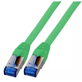 EFB-Elektronik RJ45 savienojuma kabelis Cat.6A S/FTP TPECat.7 Raw Cable superflex Zaļš 0,25m
