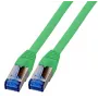 EFB-Elektronik RJ45 savienojuma kabelis Cat.6A S/FTP TPECat.7 Raw Cable superflex Zaļš 0,25m