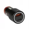iBox ICC20 autolādētājs 48W ar USB-C PD 3.0 un USB-A QC 3.0, melns
