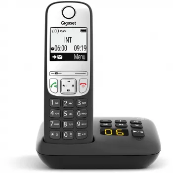 Gigaset A690A – analogais/DECT telefons – bezvadu klausule – brīvroku sistēma – 100 ieraksti – melns (S30852-H2830-B101)