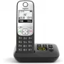 Gigaset A690A – analogais/DECT telefons – bezvadu klausule – brīvroku sistēma – 100 ieraksti – melns (S30852-H2830-B101)