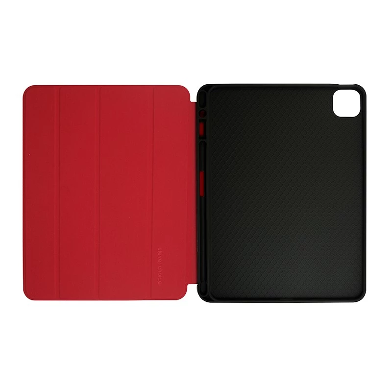 Crong FlexFolio CRG-FXF-IPD112-RED atverams futrālis iPad Air 11 M3 (2025)/M2 (2024), iPad Air 10.9 (5-4 gen.), iPad Pro 11 (2022-2021), 27,7 cm (10,9″), ar Apple Pencil vietu, sarkanā krāsā