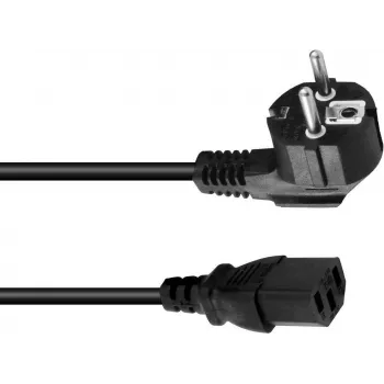 Strāvas kabelis Omnitronic 3023520L, IEC C13 uz kontaktdakšu, 3 x 0,75 mm², 0,6 m, melns