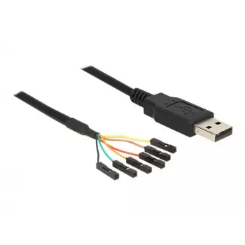 USB kabelis DeLOCK 1,8m USB2.0-A/TTL 6-pin Melns