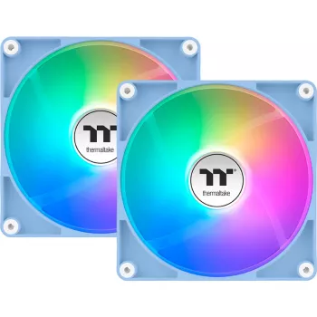 Thermaltake CT120 Reverse ARGB 120mm korpusa ventilatori, Hydrangea Blue, 2 iepakojumā