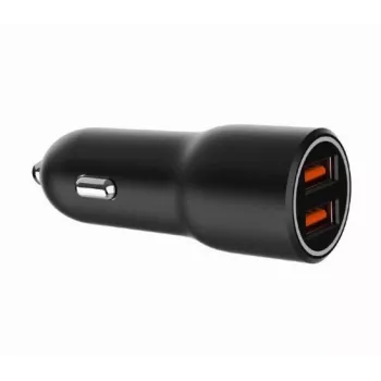 Gembird TA-UC-A2QC36-CAR-01 auto lādētājs mobilajām ierīcēm, 36 W, 12–24V, cigarešu šķiltavas, melns