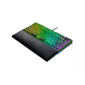 Mehāniskā spēļu tastatūra Razer BlackWidow V4 75% — Vadu ASV izkārtojums, Phantom Green Edition, Razer mehāniskie taustes slēdži