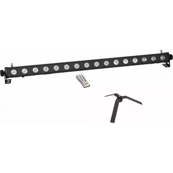 LED gaismas josla EUROLITE PIX-16 QCL ar statīvu FS-4, tērauda melna