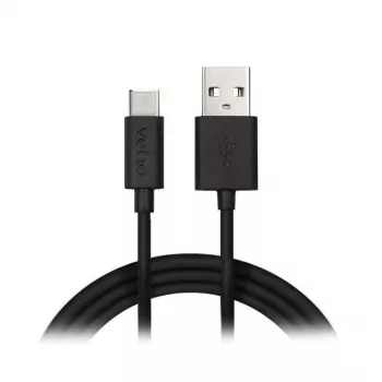 USB kabelis Veho VCL-003-C-1M, 1m, USB A – USB-C, melns