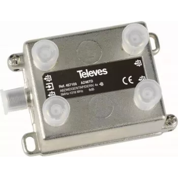4-virzienu sadalītājs Televes AZ48TD 5–1218 MHz, 8 dB vājinājums