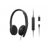 Lenovo 4XD1M45626 vadu austiņas ar mikrofonu, USB Type-C, melnas