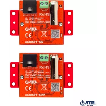 Atte Active Ethernet un PoE pārveidotāju komplekts xCOAX4-SET 18346 – Ethernet pār koaksiālo kabeli ar PoE atbalstu