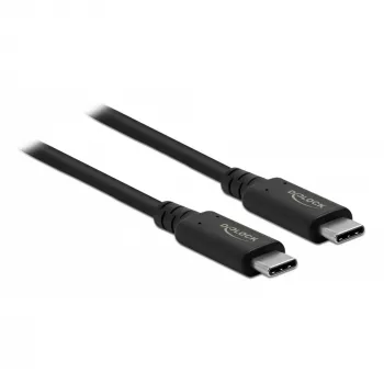 Delock USB-C (vīrietis) uz USB-C (vīrietis) kabelis - USB4 / Thunderbolt 3 / DisplayPort - 20 V - 5 A - 80 cm - atbalsta Power Delivery 3.0, 8K 60 Hz (7680 x 4320)