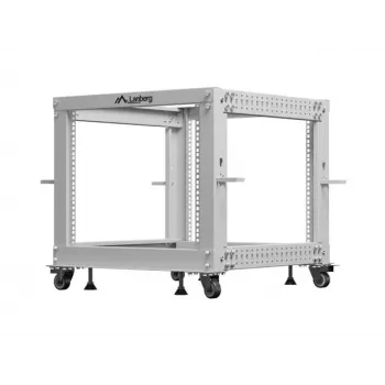 Atvērtais statīvs 19 inch 9U 600x600-1100 regulējams pelēks