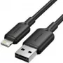 Ventilācijas kabelis Vention LAMBH, 2 m, USB-A uz Lightning, melns