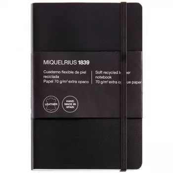Miquelrius LEATHER1839 Piezīmju grāmatiņa 104x150 mm, kvadrāti 5 mm, indekss, 300 lpp (Kravas piegāde)