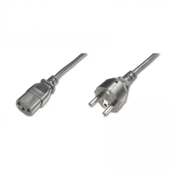 Digitus strāvas vads, CEE 7/7 (Type-F) - C13 M/F, H05VVF3G 0.75 mm², 1,2 m, Melns