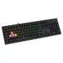 Spēļu tastatūra SAVIO STYX BROWN — mehāniskā Outemu Brown, QZERTY US International, RGB, USB, pilnizmēra 104 taustiņi, melna
