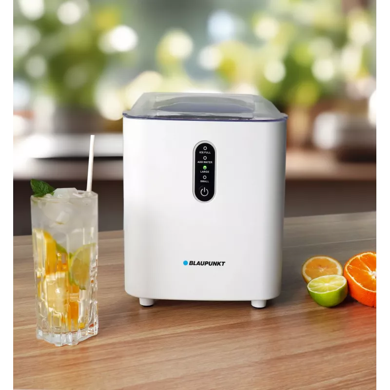 Ledus automāts BLAUPUNKT IMB201 kompakts dizains ātra ledus ražošana