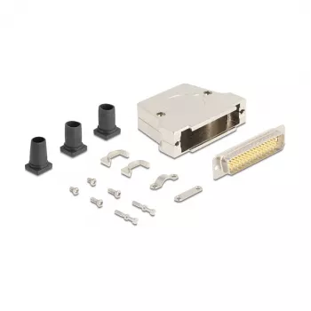 DeLOCK 67140 vadu savienotājs D-Sub 50-pin Sudraba Krāsa Vīriešu