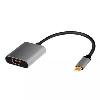 LogiLink CUA0103 USB 3.2 Gen1 Type-C uz HDMI-A kabelis 0,15 m pelēks/melns