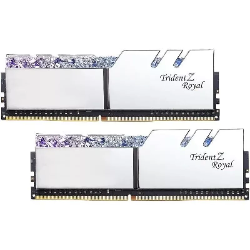 G.SKILL TRIDENTZ ROYAL RGB DDR4 2X16GB 3200MHZ CL16 XMP2 SILVER F4-3200C16D-32GTRS