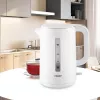 Elektriskā tējkanna Maestro MR-022-WHITE, 2.2 L, 1850–2200 W, plastmasas korpuss, 360° pamatne, pretkaļķa filtrs, ūdens līmeņa indikators