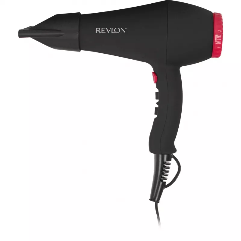 Fēns REVLON RVDR5251E 2000 W, jonu, 3 siltuma līmeņi, 2 ātrumi, aukstā poga – Melns/Rozā