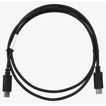 USB 2.0 USB-C uz USB-C kabelis LANBERG CA-CMCM-10CU-0010-BK 1 m, melns, 480 Mbit/s, apzeltīti kontakti