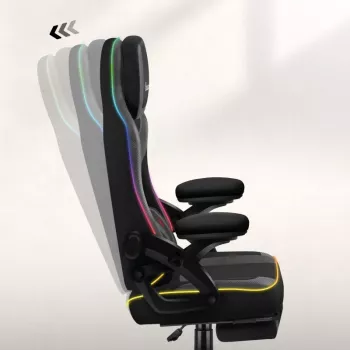 Spēļu krēsls huzaro HZ-FORCE 4.6 RGB Black Mesh