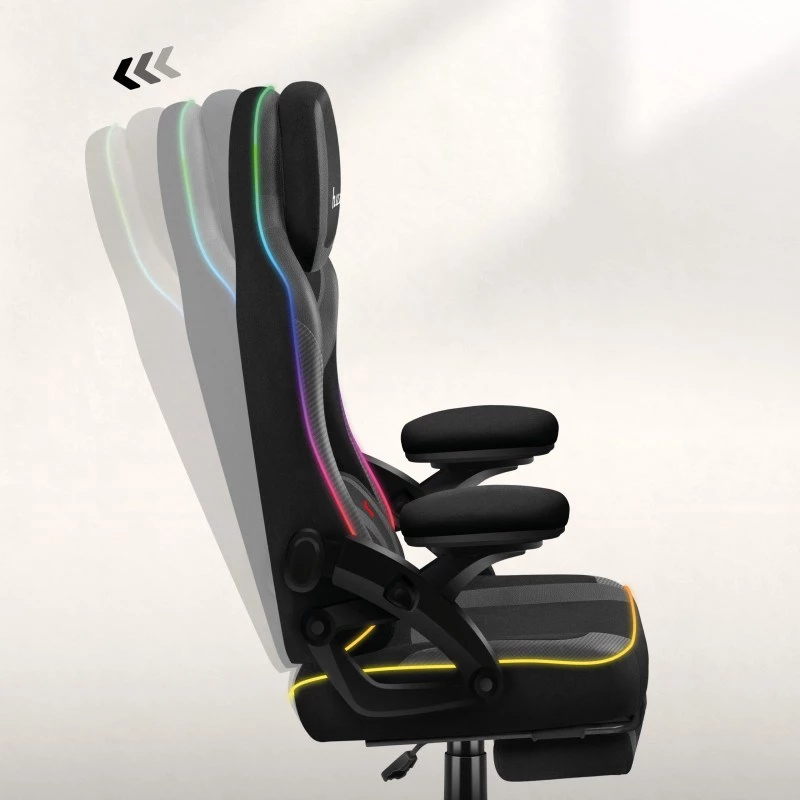 Spēļu krēsls huzaro HZ-FORCE 4.6 RGB Black Mesh