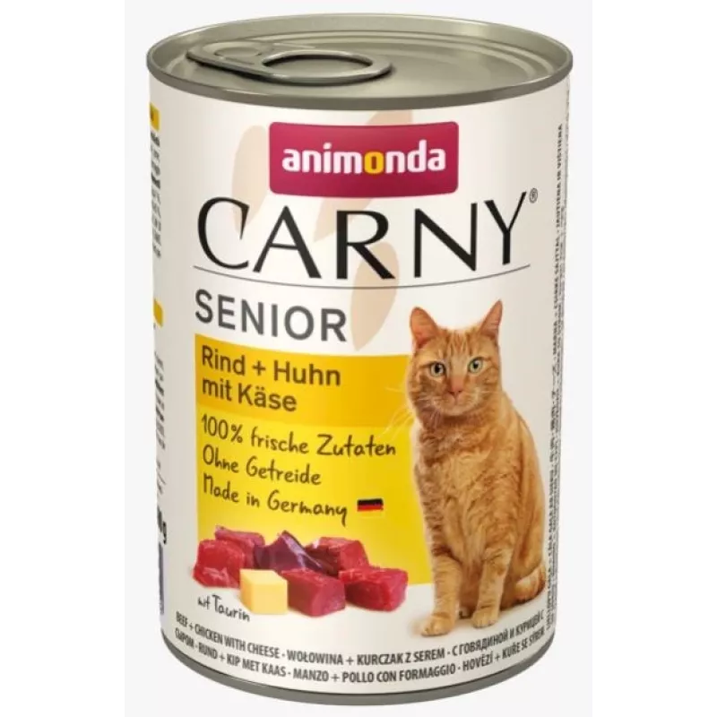 Animonda Carny liellopu gaļa ar vistu un sieru 400 g — senior kaķiem