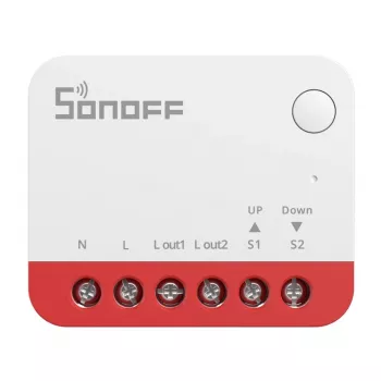 Sonoff MINI-ZBRBS viedais slēdzis žalūzijām ZigBee, kompakts, montāžai sienas kastē